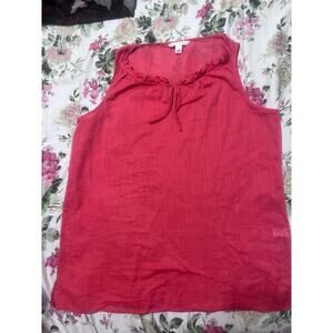Banana Republic Bright Red Tie-Neck Sleeveless Camisole